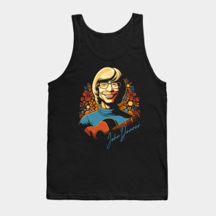 John Denver -  Retro Fan Artwork Tank Top